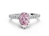 White gold Fancy Pink Pear  Solitaire Pave Diamond Engagement Ring with Prong Setting_20