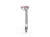 White gold Fancy Pink Pear  Solitaire Pave Diamond Engagement Ring with Prong Setting_21