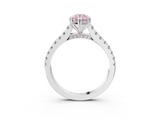 White gold Fancy Pink Pear  Solitaire Pave Diamond Engagement Ring with Prong Setting_23