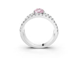 White gold Fancy Pink Pear  Solitaire Split Shank Pave Diamond Ring_52