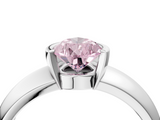 White gold Fancy Pink Pear  Solitaire Tension Set Diamond Ring with Wide Band_41