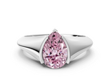 White gold Fancy Pink Pear  Solitaire Tension Set Diamond Ring_20