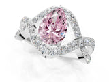 White gold Fancy Pink Pear  Solitaire Twist Band Pavé Diamond Engagement Ring_33