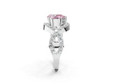 White gold Fancy Pink Pear  Solitaire Twist Band Pavé Diamond Engagement Ring_34
