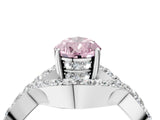 White gold Fancy Pink Pear  Solitaire Twist Band Pavé Diamond Engagement Ring_37
