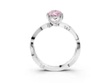 White gold Fancy Pink Pear  Solitaire Twist Band with Pavé Accents and Four-Prong Setting_22