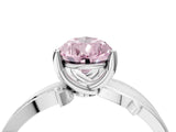 White gold Fancy Pink Pear  Solitaire Twist Band with Pavé Accents and Four-Prong Setting_24