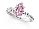 White gold Fancy Pink Pear  Solitaire Twisted Band Prong Set Engagement Ring_62