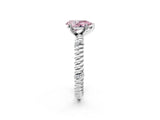 White gold Fancy Pink Pear  Solitaire Twisted Band Prong Set Engagement Ring_63