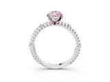 White gold Fancy Pink Pear  Solitaire Twisted Band Prong Set Engagement Ring_64
