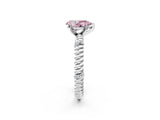 White gold Fancy Pink Pear  Solitaire Twisted Band Prong Set Engagement Ring_69