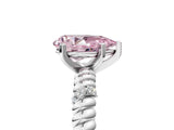 White gold Fancy Pink Pear  Solitaire Twisted Band Prong Set Engagement Ring_73