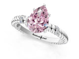 White gold Fancy Pink Pear  Solitaire Twisted Band Prong Set Engagement Ring_74