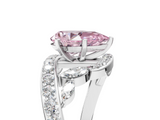 White gold Fancy Pink Pear  Solitaire with Pavé Twist Band and Four-Prong Setting_95