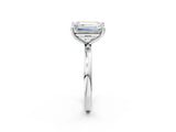 White gold Fancy Pink Pear  and Emerald Cut Toi Moi Ring with Prong Setting_65