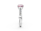 White gold Fancy Pink Princess  Brilliant Channel-Set Solitaire Ring with Four-Prong Setting_19