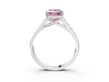 White gold Fancy Pink Princess  Brilliant Channel-Set Solitaire Ring with Four-Prong Setting_20