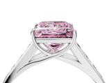 White gold Fancy Pink Princess  Brilliant Channel-Set Solitaire Ring with Four-Prong Setting_21