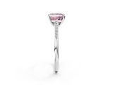 White gold Fancy Pink Princess  Cut Channel Set Solitaire Engagement Ring with Four-Prong Setting_2