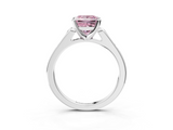 White gold Fancy Pink Princess  Cut Channel Set Solitaire Engagement Ring with Four-Prong Setting_3