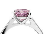 White gold Fancy Pink Princess  Cut Channel Set Solitaire Engagement Ring with Four-Prong Setting_4