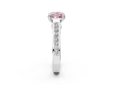 White gold Fancy Pink Princess  Cut Channel Set Solitaire Engagement Ring with Prong Setting_2