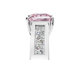 White gold Fancy Pink Princess Cut Cut Channel Set Solitaire Ring with Four-Prong Setting_17