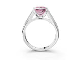 White gold Fancy Pink Princess Cut Cut Diamond Channel Set Pave Band with Tension Prong Setting_3
