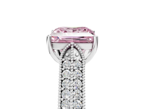 White gold Fancy Pink Princess Cut Cut Pave Split Shank Engagement Ring with Four-Prong Setting_41