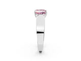 White gold Fancy Pink Princess Cut Diamond Channel Set Solitaire Ring with Four-Prong Setting_27