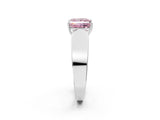 White gold Fancy Pink Princess Cut Diamond Channel Set Solitaire Ring with Four-Prong Setting_44