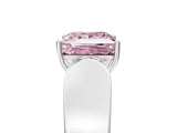 White gold Fancy Pink Princess Cut Diamond Channel Set Solitaire Ring with Four-Prong Setting_47