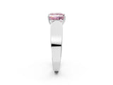 White gold Fancy Pink Princess Cut Diamond Channel Set Solitaire Ring with Four-Prong Setting_50