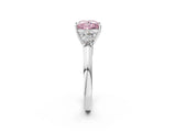 White gold Fancy Pink Princess  Cut Diamond Five-Stone Prong Set White Gold Ring_49