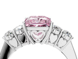 White gold Fancy Pink Princess  Cut Diamond Five-Stone Prong Set White Gold Ring_51