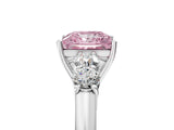 White gold Fancy Pink Princess  Cut Diamond Five-Stone Prong Set White Gold Ring_53