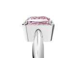White gold Fancy Pink Princess  Cut Diamond Halo Engagement Ring with Split Shank and Four-Prong Setting_34