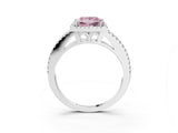 White gold Fancy Pink Princess Cut Diamond Halo Split Shank Engagement Ring_78