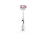 White gold Fancy Pink Princess Cut Diamond Solitaire Engagement Ring with Cathedral Setting and Four-Prong Mount_27