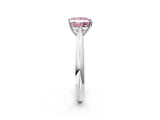 White gold Fancy Pink Princess Cut Diamond Solitaire Engagement Ring with Cathedral Setting and Four-Prong Mount_55