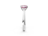 White gold Fancy Pink Princess Cut Diamond Solitaire Engagement Ring with Cathedral Setting and Four-Prong Mount_63
