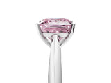 White gold Fancy Pink Princess Cut Diamond Solitaire Engagement Ring with Cathedral Setting and Four-Prong Mount_66