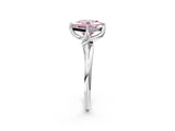 White gold Fancy Pink Princess Cut Diamond Solitaire Engagement Ring with Four-Prong Setting and Classic Band_22