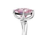 White gold Fancy Pink Princess Cut Diamond Solitaire Engagement Ring with Four-Prong Setting and Classic Band_25