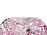 White gold Fancy Pink Princess Cut Halo Round Diamond Solitaire Ring with Pavé Band and Four-Prong Setting_52