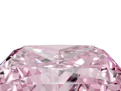 White gold Fancy Pink Princess Cut Halo Round Diamond Solitaire Ring with Pavé Band and Four-Prong Setting_52