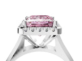 White gold Fancy Pink Princess  Cut Halo Solitaire Engagement Ring with Square Band and Four-Prong Setting_88
