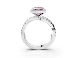 White gold Fancy Pink Princess  Cut Halo Split Shank Prong Setting Ring_40