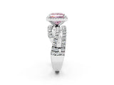 White gold Fancy Pink Princess  Cut Halo Split Shank Prong Setting Ring_51