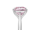 White gold Fancy Pink Princess Cut Solitaire Diamond Ring with Six-Prong Setting and Classic Band_62